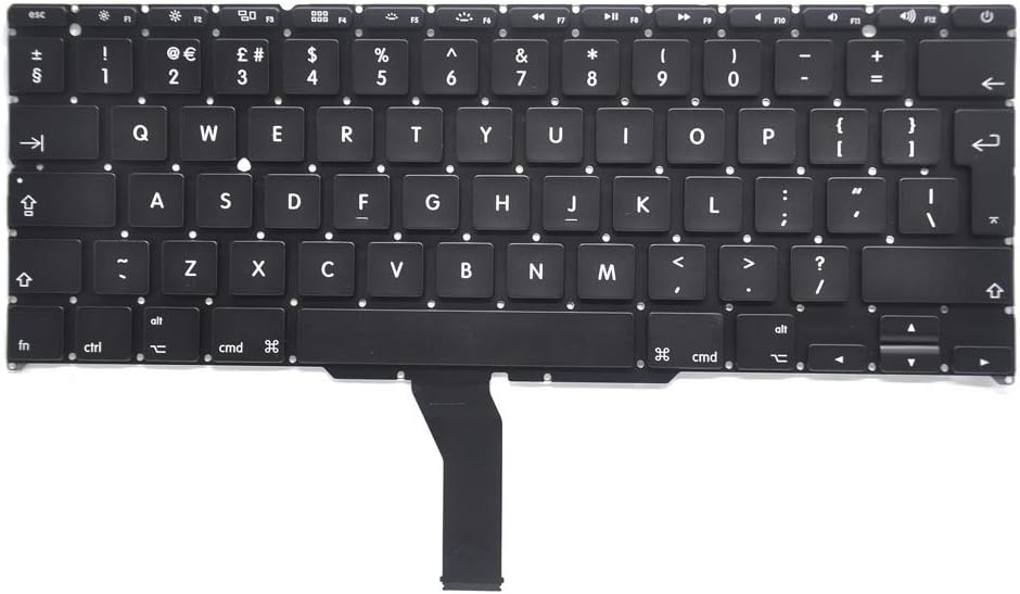 Padarsey Neue Laptop Schwarz Hintergrundbeleuchtung Tastatur UK Version QWERTY Kompatibel Für MacBoo