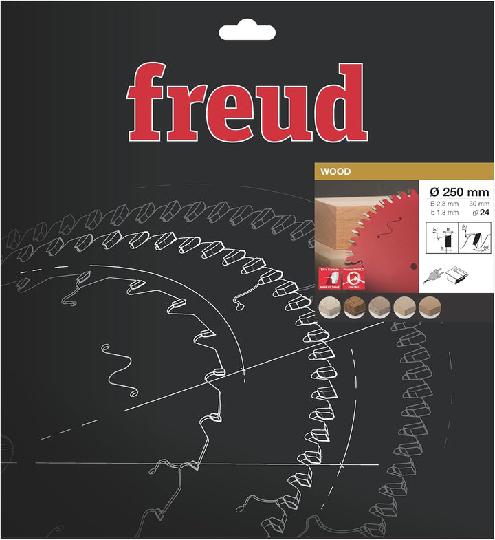 Freud Kreissägeblatt für Holz, 250 x 30 mm, 24 Zähne FR23W001T