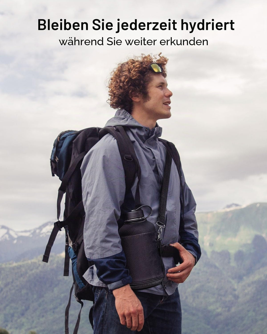 Buzio vakuumisolierte Edelstahl-Wasserflasche, 2 liter (hält kalt für 48 Stunden), BPA-frei, doppelw