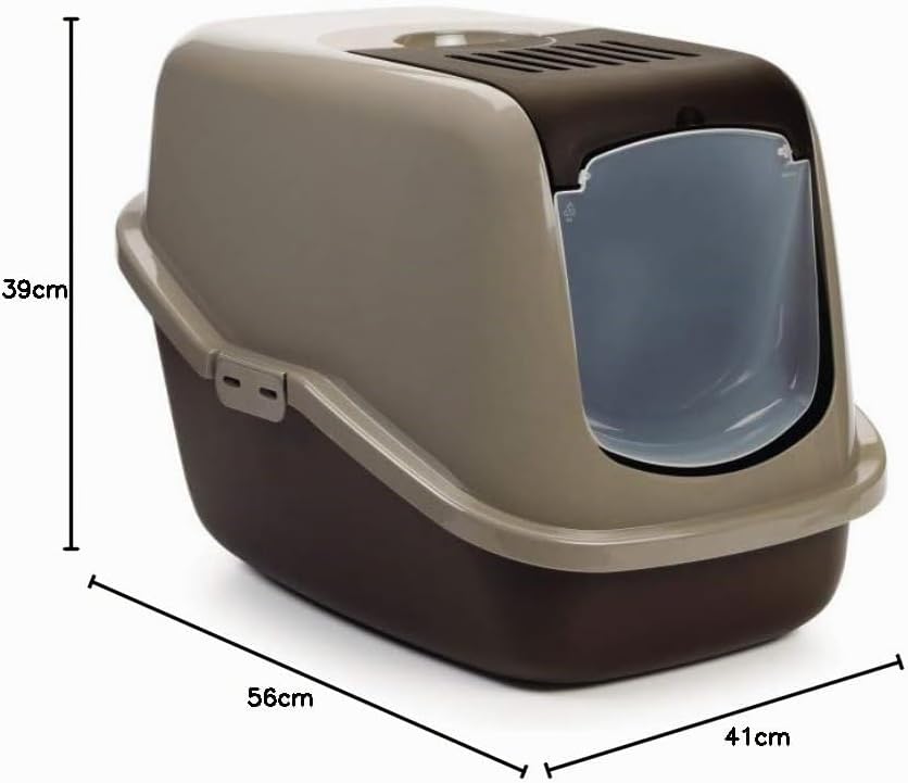 Beeztees 400467 Katzentoilette Nestor, 56 x 39 x 41 cm, braun/grau