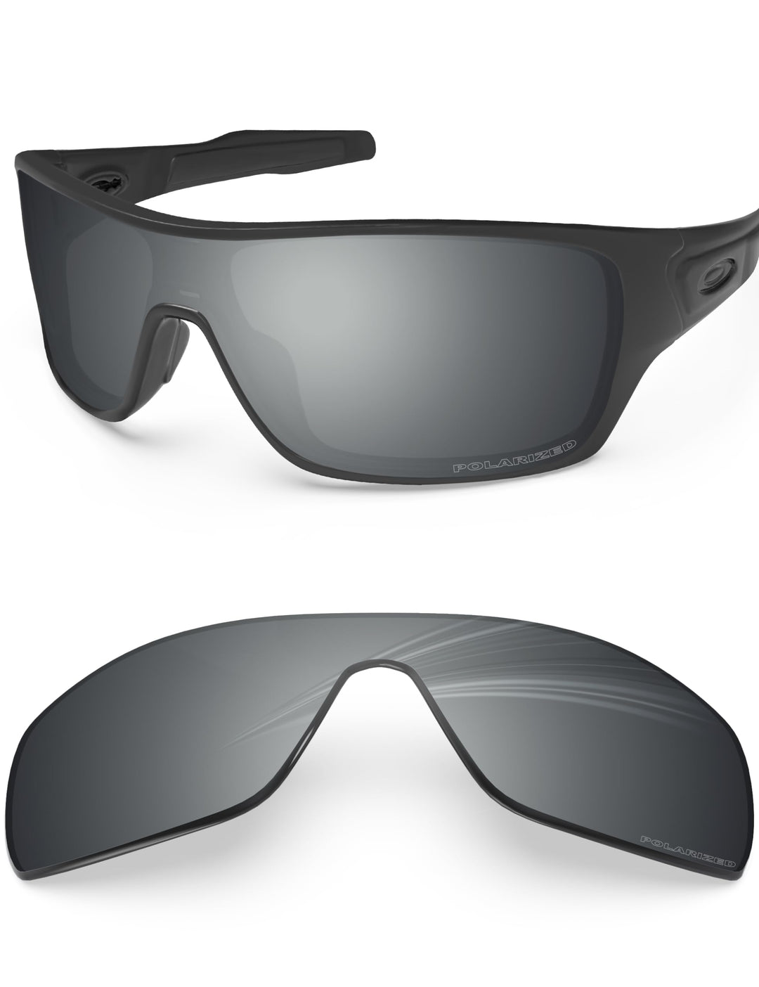 BlazerBuck Anti-salz Polarisierte Ersatzgläser für Oakley Turbine Rotor OO9307 Silberchrom Polarisie