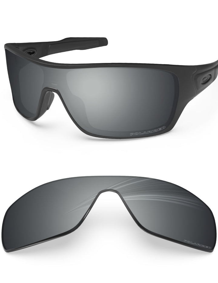 BlazerBuck Anti-salz Polarisierte Ersatzgläser für Oakley Turbine Rotor OO9307 Silberchrom Polarisie