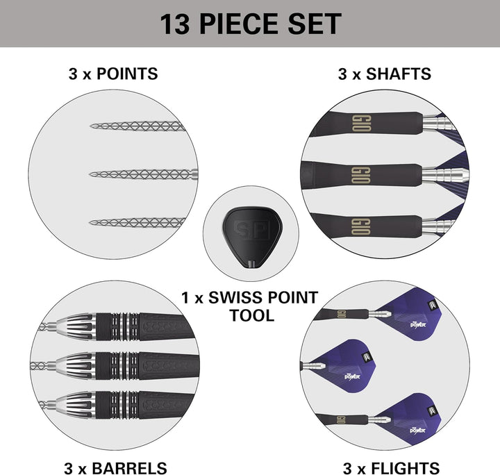 Target Darts Phil Taylor Power 9-Five Gen 10 95% Wolfram Swiss Point Stahlspitze Dart Satz 26 g, 26