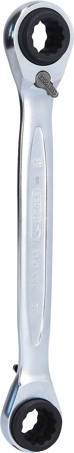 KS Tools 503.4543 4 in 1 GEARplus umschaltbar Doppel-Ratschenringschlüssel, 12x13x14x15mm, 12x13x14x