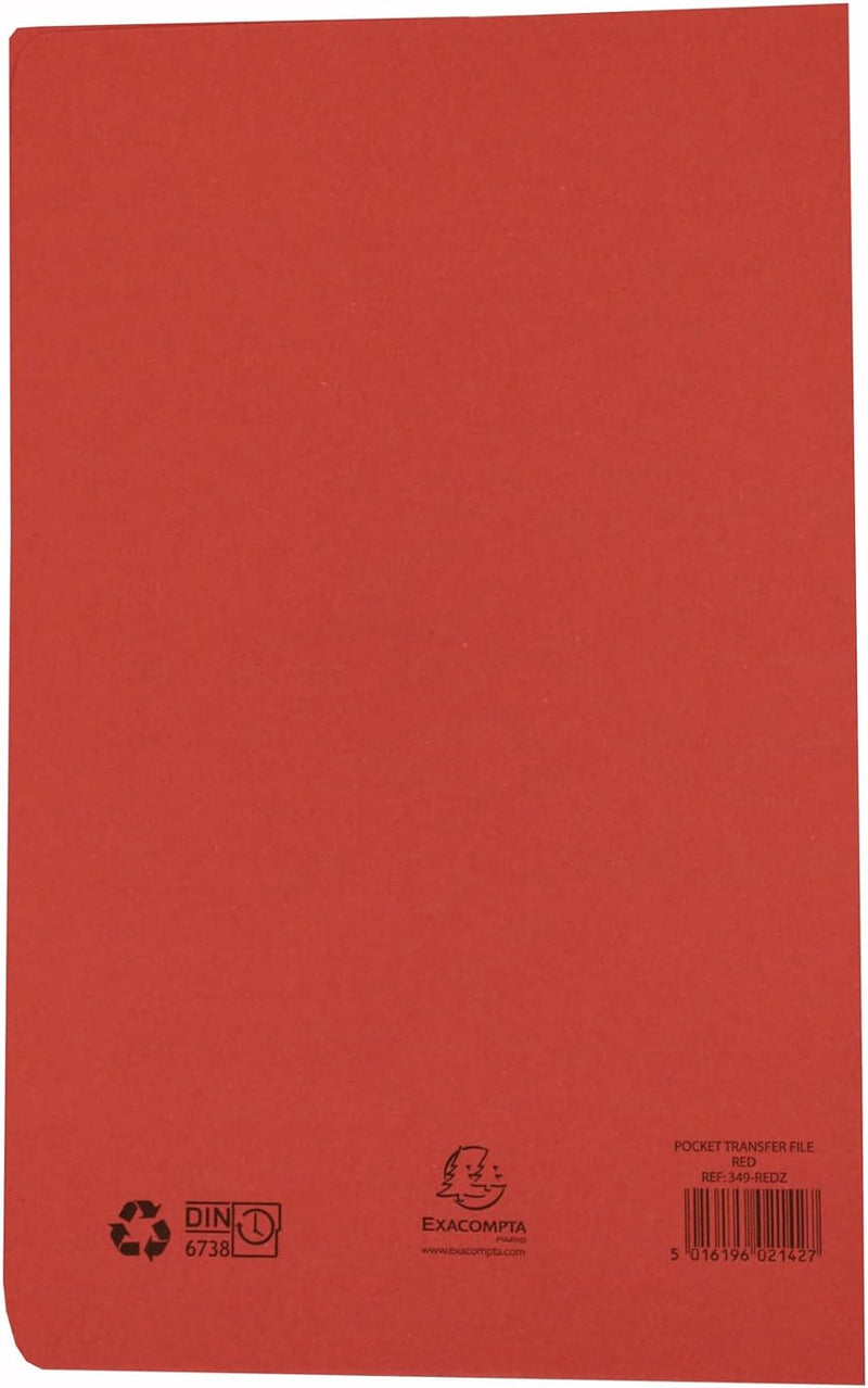 Guildhall Schnellhefter mit Innentasche 315 g/m² Kapazität 38 mm Folio-Format 25 Stück rot