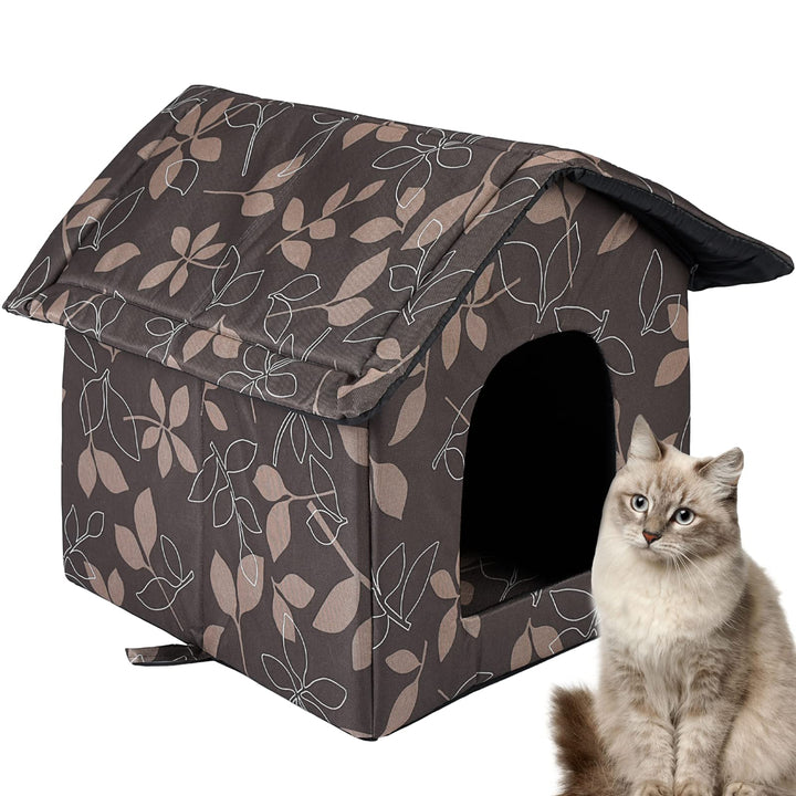 Toploar Katzenhaus Für Draussen Winterfest, Wasserdichtes Outdoor Katzenhöhle Für Katzen mit Abnehmb