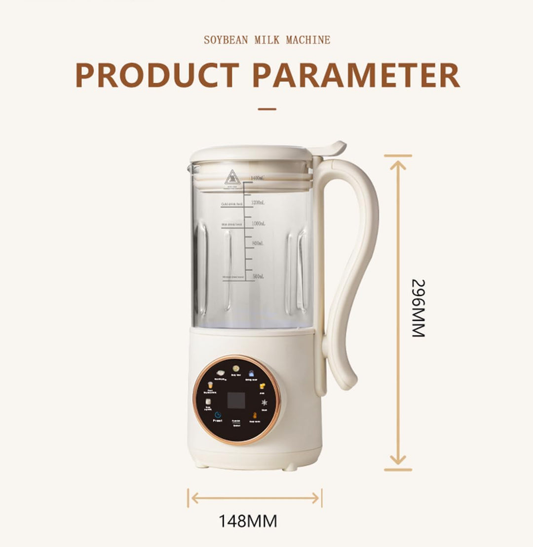 Nussmilchmaschine, 1400ml Entsafter Sojamilch Maschine mit 12 Klingen, Hafermilch Maschine für selbs