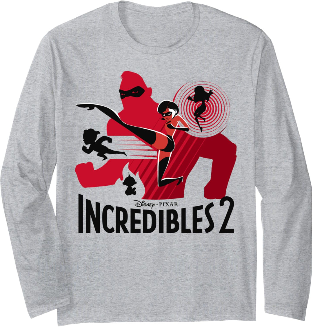 Disney Pixar Incredibles 2 Team-Silhouetten Langarmshirt