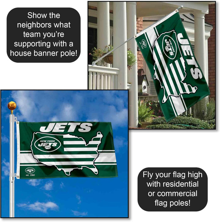 WinCraft New York Jets Nation USA American Country 3x5 Flag