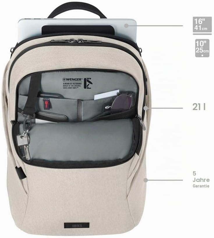WENGER MX Laptop-Rucksack, Notebook, Tablet bis 10 Zoll, Damen Herren, Business Uni Schule Reisen Be