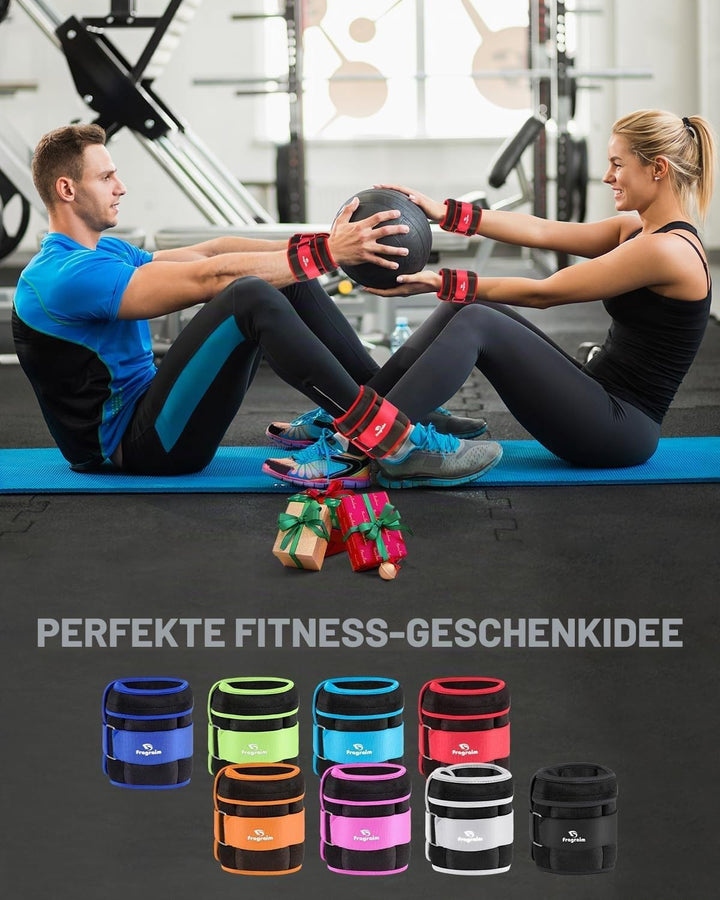 Fragraim Gewichtsmanschetten, Verstellbares Gewichte für Beine und Arme, Paar(2 Packungen) 1,5kg/2kg