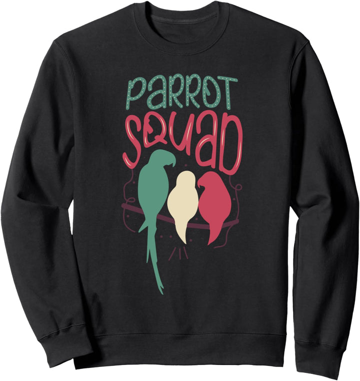 Parrot Squad Niedlicher Wellensittich Vogel Team Sweatshirt