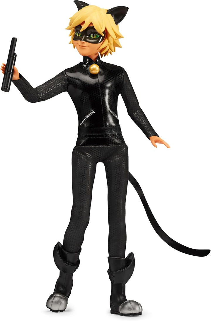 Bandai – Miraculous Ladybug – Mannequin Puppe 26 cm – Cat Noir – Offizielle Miraculous Lizenz – Gele