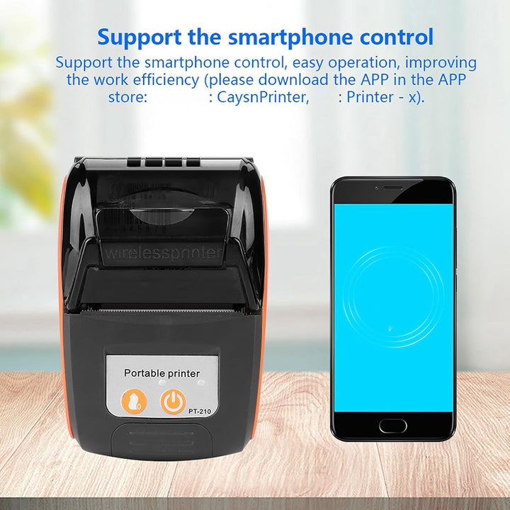 FastUU USB-Thermoempfangsdrucker, Bluetooth Wireless Portable Receipt Printer, 58 mm Mini Portable P