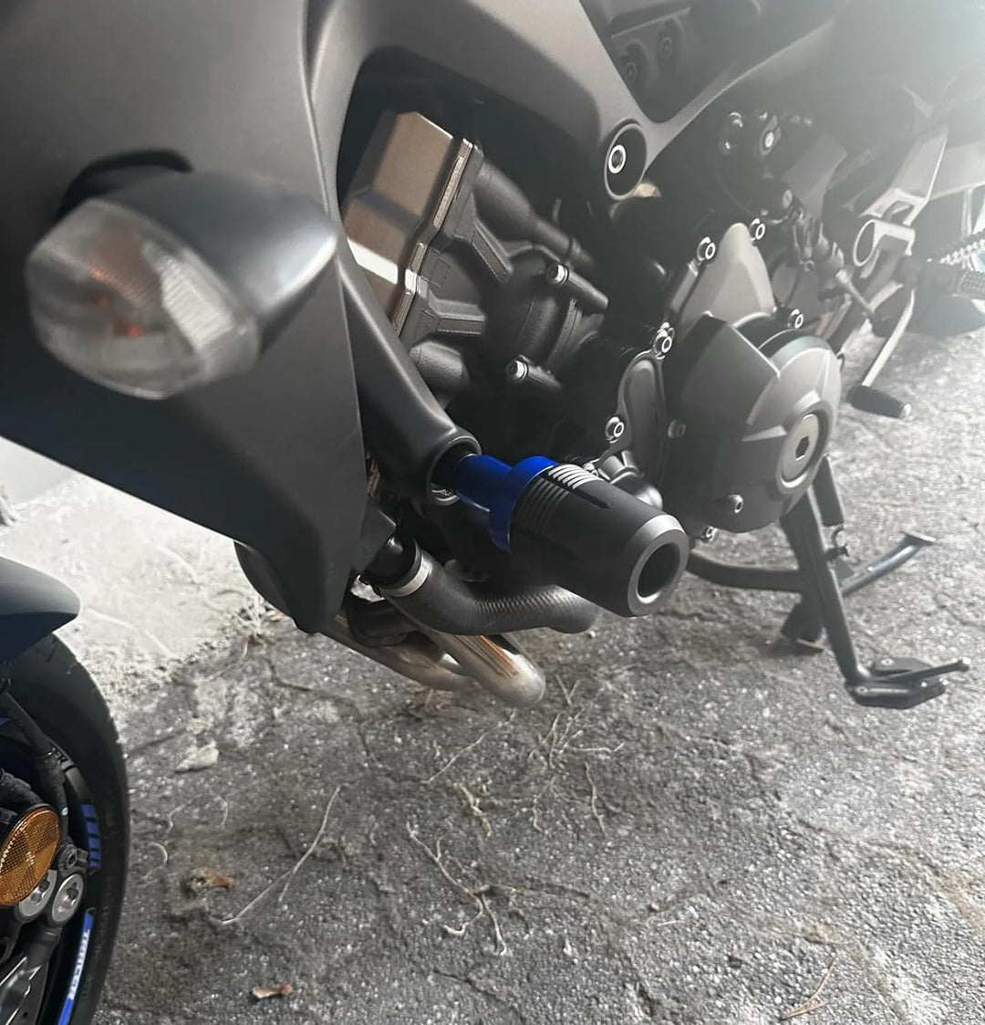 Motorrad Sturzpads Rahmen Schieber Sturzschutz Für MT09 TRACER9GT 2023 MT-09 SP 2021 2022 (Blau), Bl