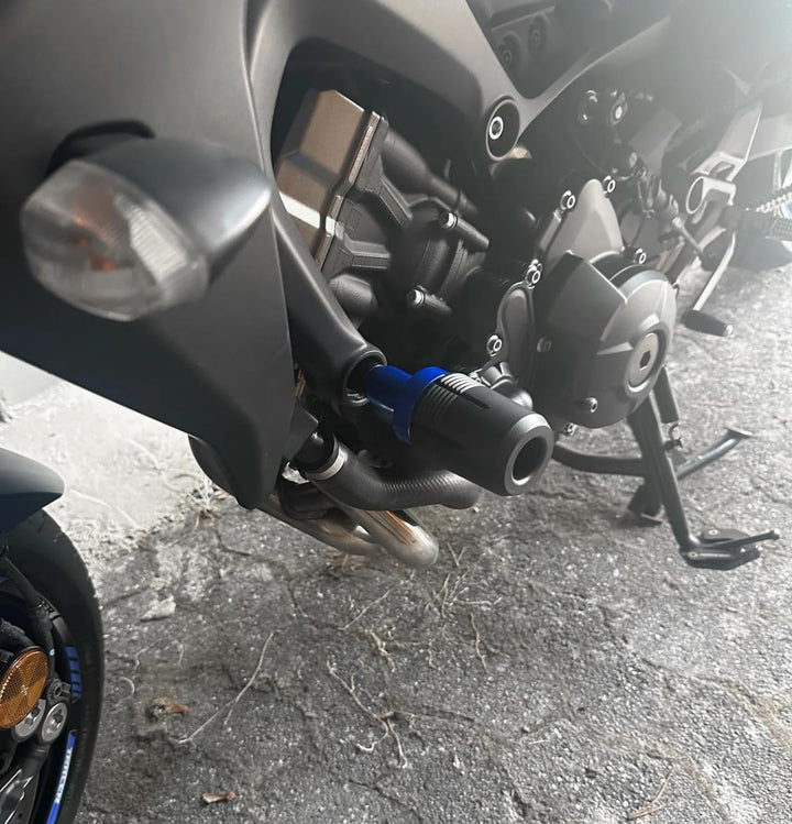 Motorrad Sturzpads Rahmen Schieber Sturzschutz Für MT09 TRACER9GT 2023 MT-09 SP 2021 2022 (Blau), Bl
