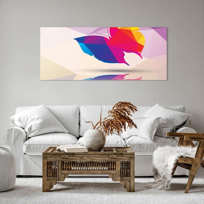 ARTTOR Wandbilder Dekoration Wohnzimmer Schmetterling Illustration Grafik Bilder auf Leinwand 120x50