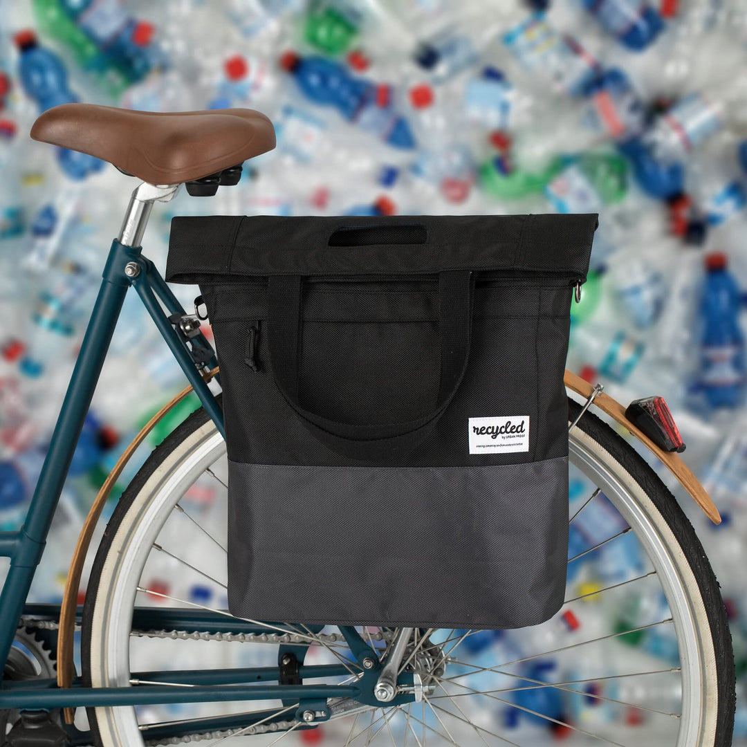 Tragetasche Shopper 20 Liter Polyethylen schwarz/grau