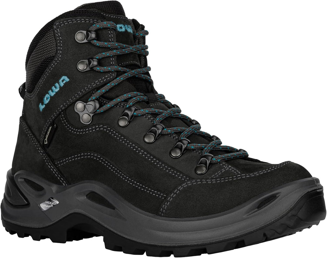 LOWA Renegade GTX MID Unisex Wanderstiefel Outdoor Goretex 37.5 EU Dunkelgrau Navy, 37.5 EU Dunkelgr