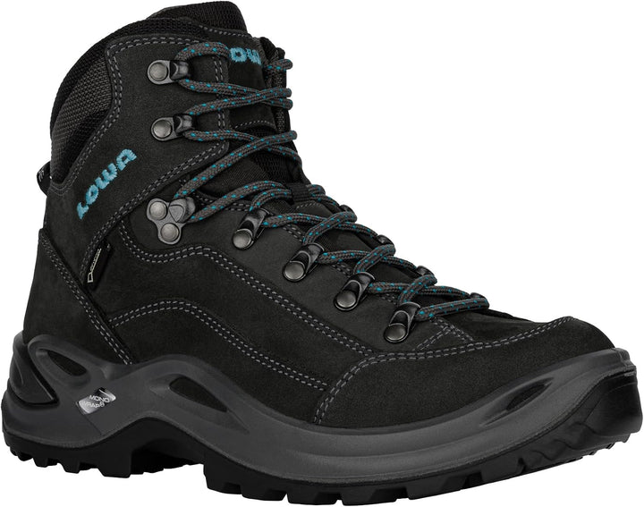 LOWA Renegade GTX MID Unisex Wanderstiefel Outdoor Goretex 37.5 EU Dunkelgrau Navy, 37.5 EU Dunkelgr