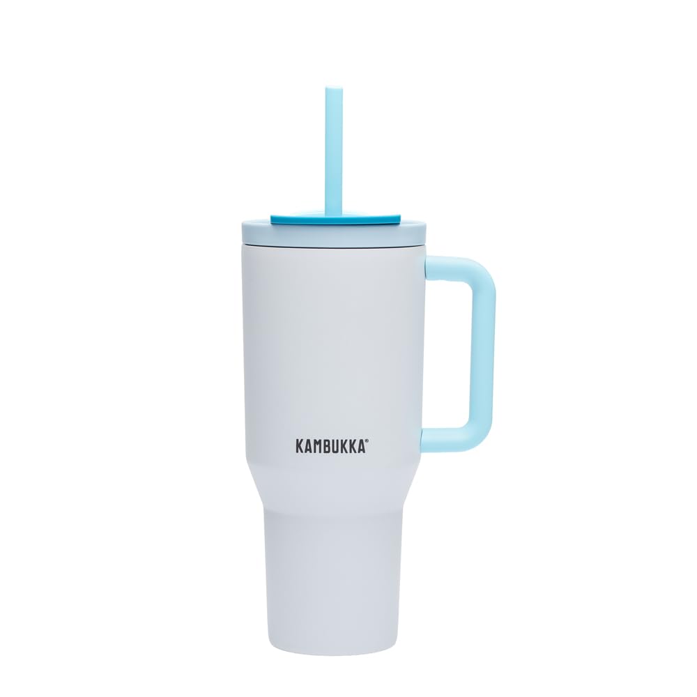 Kambukka Rio Thermobecher mit Henkel, 900 ml, Frosty Coconut, Deckel mit Verschluss Frostige Kokosnu