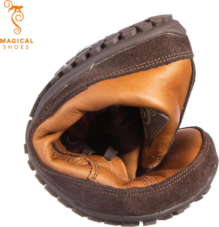 Magical Shoes Barfussschuhe gefüttert für Damen & Herren, Schnürstiefel, Stiefel Winter, minimalisti