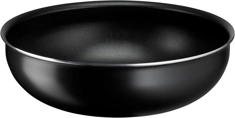 Lagostina Ingenio Essential Plus Wok-Wok Ø 28 cm, antihaftbeschichtete Aluminiumpfanne für Gas und B