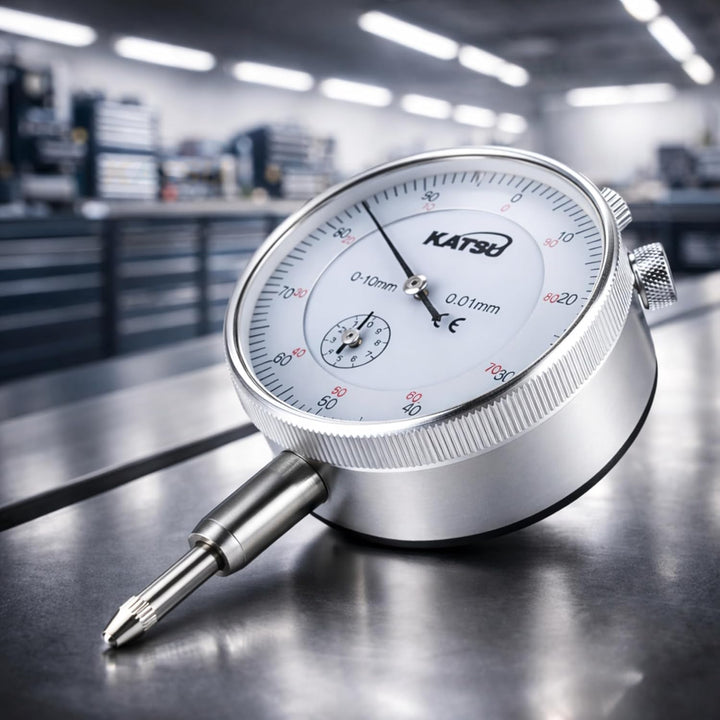KATSU Tools Messuhr DTI 0-10mm Mit Magnetfuss 40111963 Kartonschachtel, Kartonschachtel