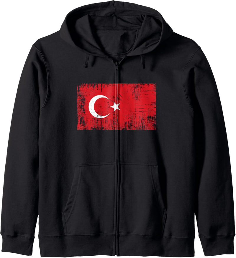 Türkische Flagge Türkei-Fahne Geschenk Fussball-Fan Sport Kapuzenjacke