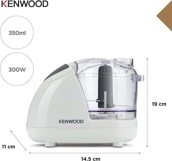 Kenwood Zerkleinerer CH180B, leistungsstark und kompakt, 2 Geschwindigkeiten, 350ml Behälter für 150