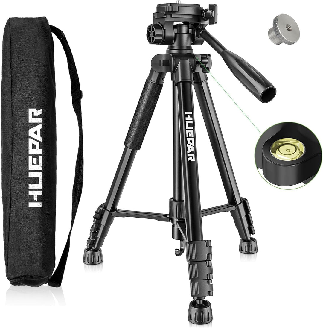 Huepar Professionelles Baustativ für Laser und Kameras, 146 cm verstellbar für Hochleistungslaser, P