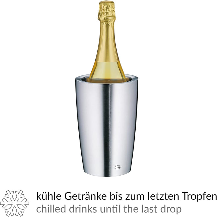 alfi SECCO,Flaschenkühler aus Edelstahl für 0,70 bis 1l Flaschen, Wein, Sekt, Kühlhalten ohne Konden