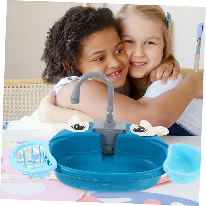 WOONEKY 1satz Küchenspüle Spielzeug Mit Fliessendem Wasser Elektronisches Rollenspiel Waschbecken Fü