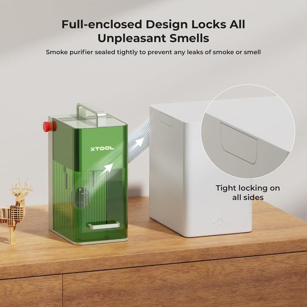 xTool F1 Desktop Luftreiniger, Rauchabsauger mit 3 Schicht Filterung, Hepa Portable Air Purifier nur