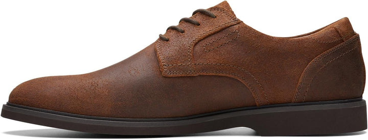 Clarks Herren Malwood Lace Oxford 44 EU Cola Veloursleder, 44 EU Cola Veloursleder