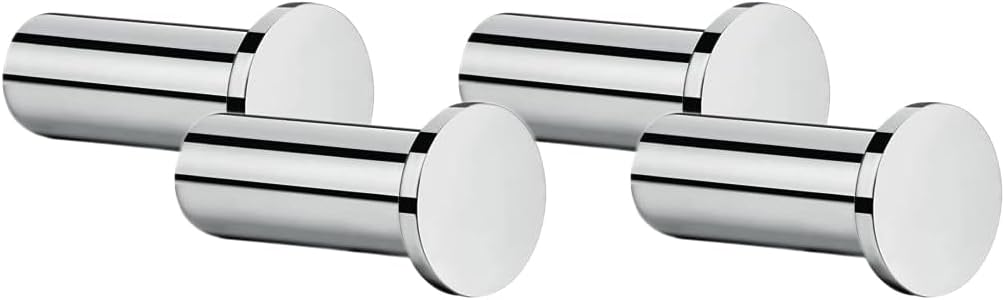 hansgrohe Logis Universal Handtuchhalter (Einzelhaken, Badzubehör) Chrom, 4er Pack Einzelhaken, 4er