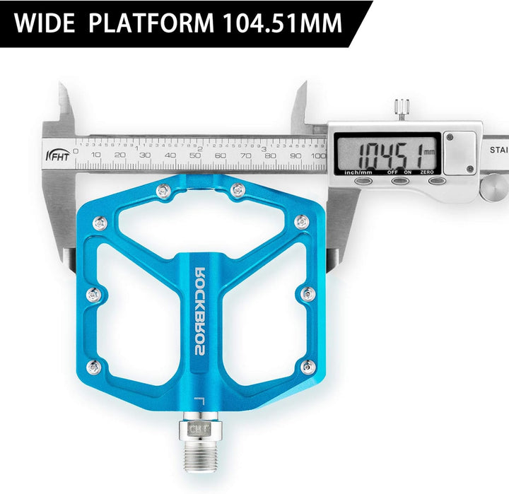 ROCKBROS Fahrradpedale Rennrad Pedale Aluminium Platform Pedale Ultraleicht Antirutsch Fahrrad Pedal