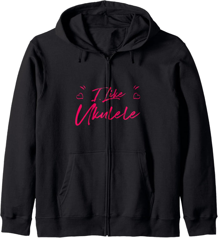 I Like Ukulele Musician Uke Music Player design gift Kapuzenjacke