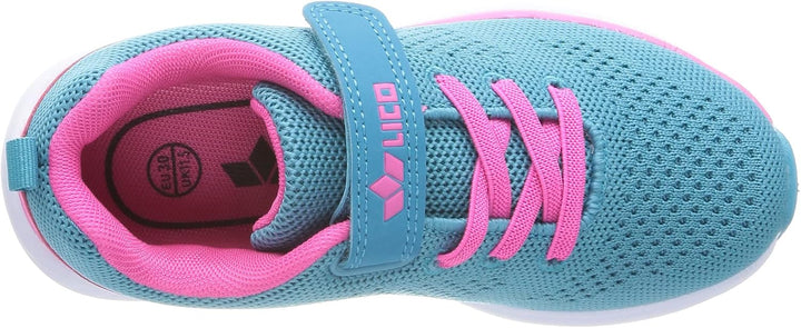 Lico Unisex Kinder Marin Vs Sneaker 32 EU Türkis Pink, 32 EU Türkis Pink