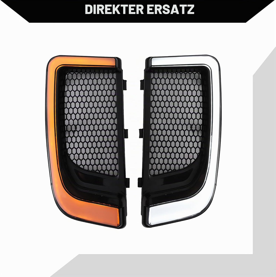 X AUTOHAUX Motorrad LED Verkleidung Untere Gitter Blinker Licht für Harley