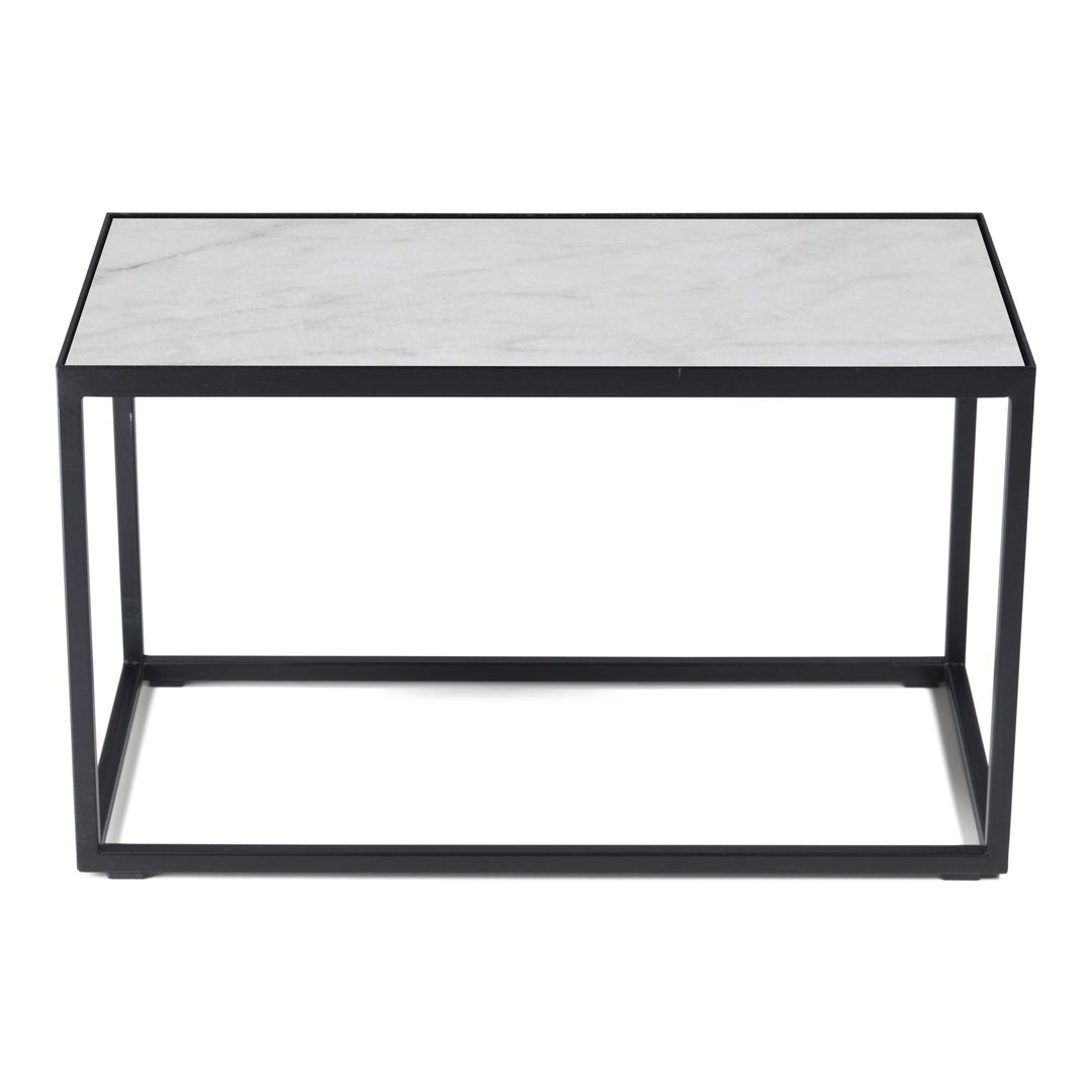 TIJL 60 x 30 Beistelltisch - Schwarz/Weiss