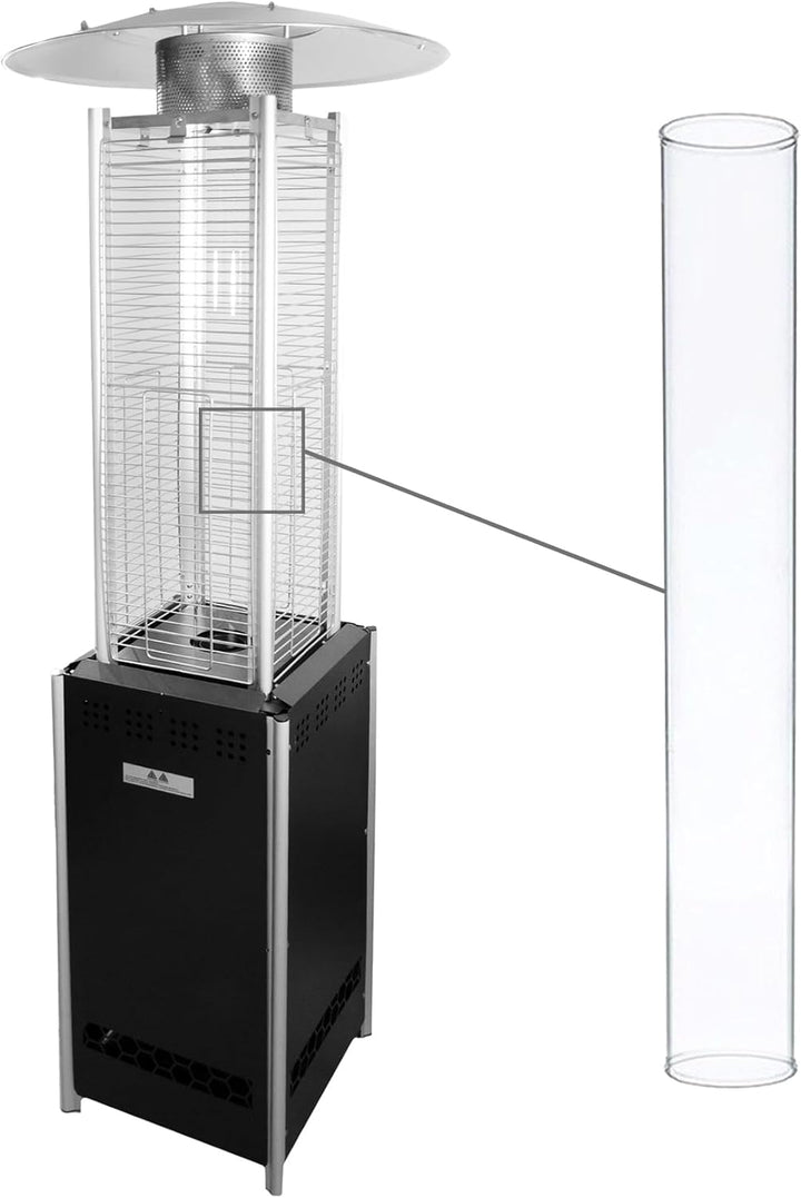 Glasröhre für Heizstrahler, hitzebeständige Glasröhre für Terrassenheizer, Länge 106 cm, Ersatzteil