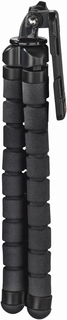Hama Flex Dreibeinstativ 1/4 Zoll Arbeitshoehe=9-26cm Schwarz Fuer Smartphones und GoPro 4613 Schwar