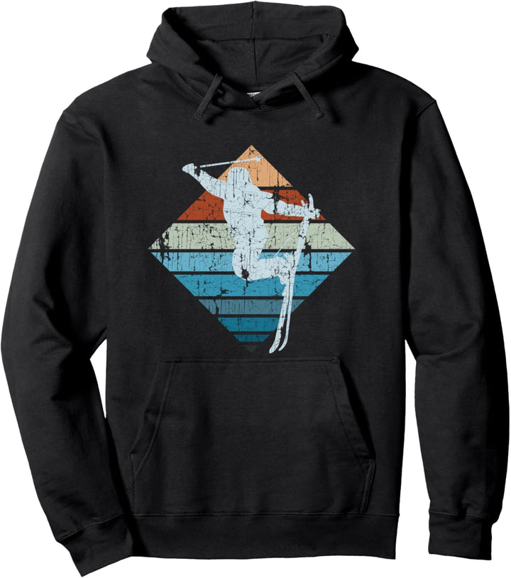 Altmodisch Ski Design Freistil Skifahrer Geschenk Pullover Hoodie