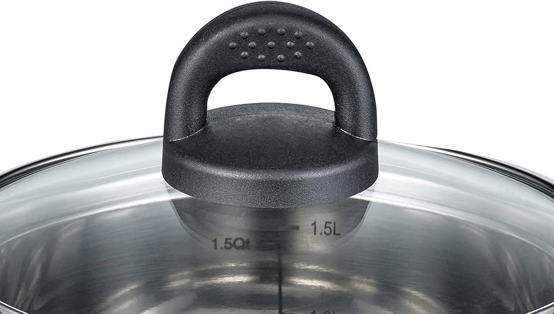 ELO 12225 Fleischtopf m.GD 24 cm Serie Turmalin, Induktion, Edelstahl satiniert, rutschfeste Kunstst