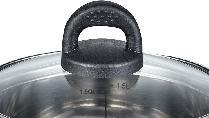 ELO 12225 Fleischtopf m.GD 24 cm Serie Turmalin, Induktion, Edelstahl satiniert, rutschfeste Kunstst