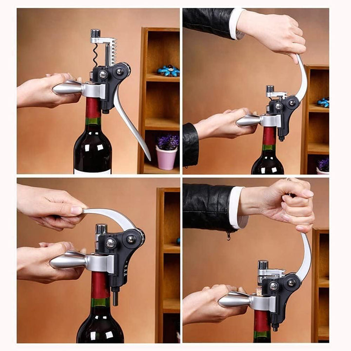 Smaier Korkenzieher Wein Set, Wein-Öffner,Korkenzieher Vakuumpumpe Luxus Flaschenöffner für Rotwein