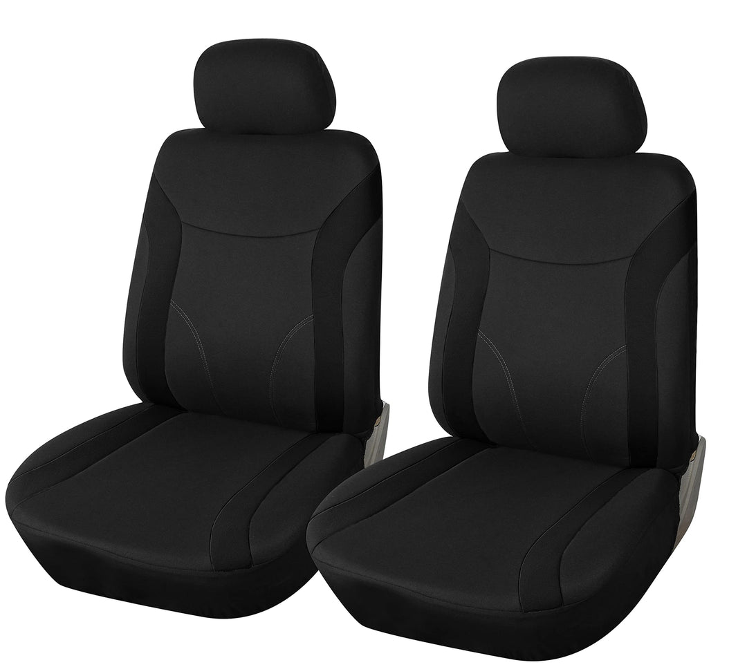 Upgrade4cars Auto-Sitzbezüge Vordersitze Schwarz | Auto-Sitzschoner Set Universal für Fahrersitz & B