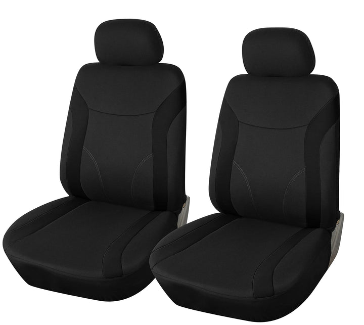 Upgrade4cars Auto-Sitzbezüge Vordersitze Schwarz | Auto-Sitzschoner Set Universal für Fahrersitz & B