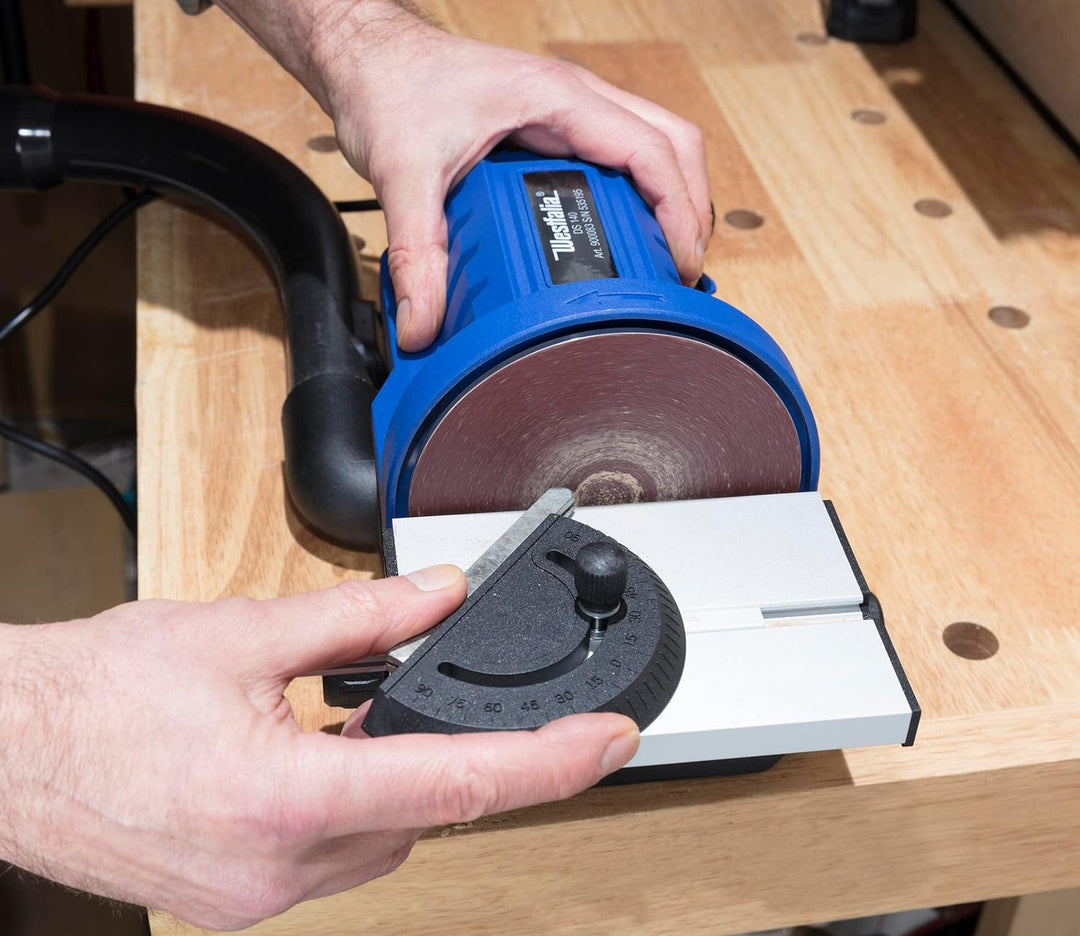 Westfalia Tellerschleifer 140 Watt - Gehrungswinkel - Schleifmaschine für Holz, Stahl, Metalle, Kuns